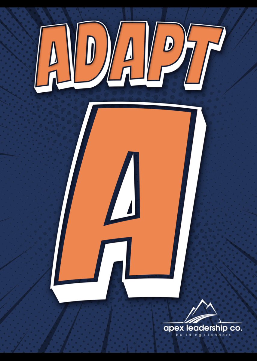 𝗧𝗼𝗱𝗮𝘆’𝘀 𝗔𝗽𝗲𝘅 𝗹𝗲𝗮𝗱𝗲𝗿𝘀𝗵𝗶𝗽 𝗵𝗮𝗯𝗶𝘁 𝗶𝘀: ADAPT
To adapt means we are able to adjust to different situations, especially when they’re out of our control!