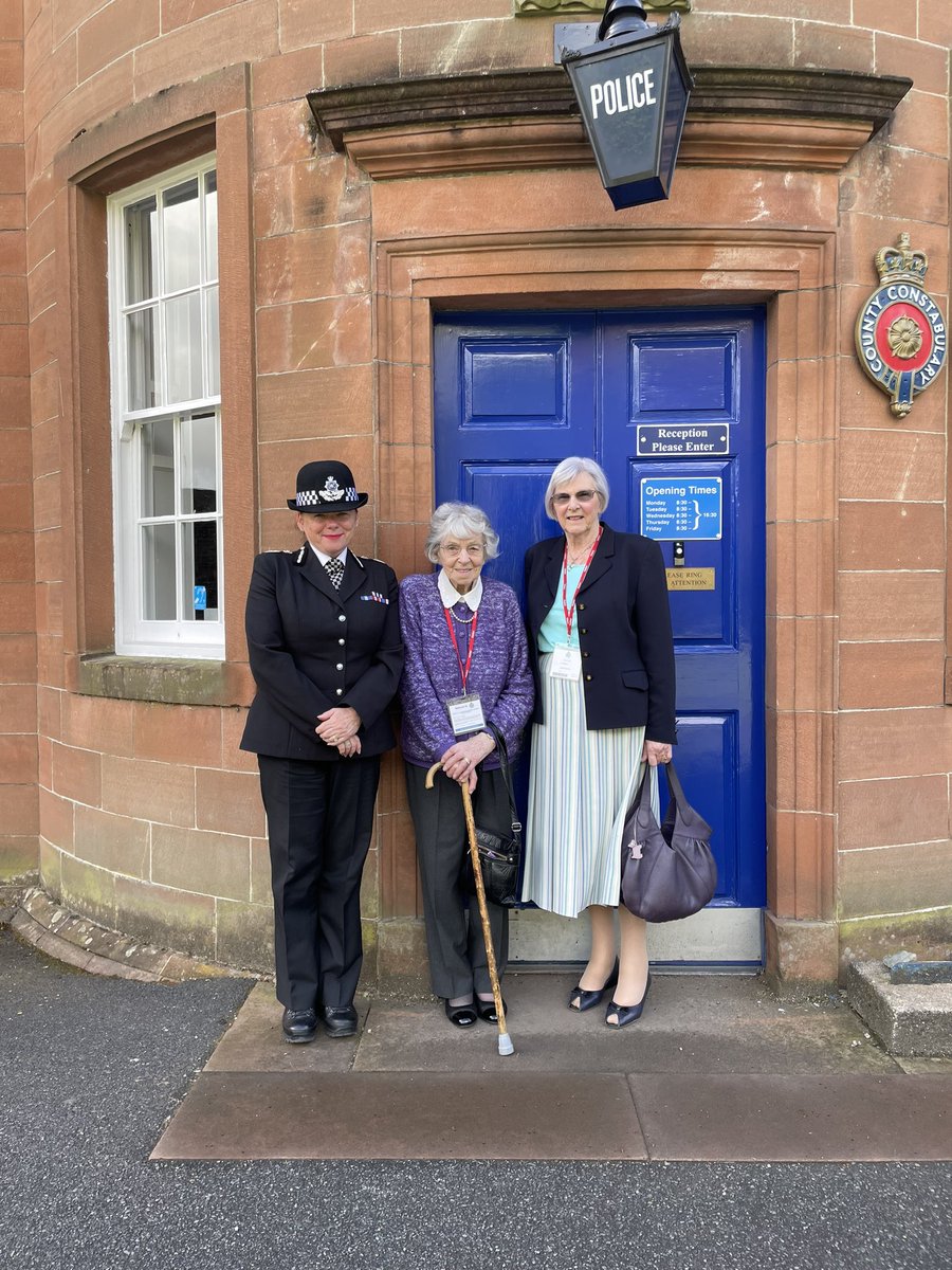 Lovely to welcome Winnie and Val , both previously worked for the Constabulary, to celebrate Winnie turning 100 yrs old! #HappyBirthday