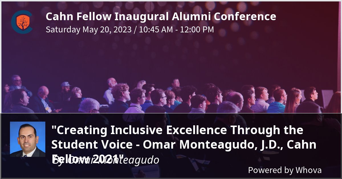 SASWhiteTigers's tweet photo. I am speaking at Cahn Fellow Inaugural Alumni Conference. Please check out my talk if you're attending the event! #AlumniConference #CahnFellows #CFAlumniConference #CFAlumni @CahnFellows - via #Whova event app https://t.co/s0ilEfTyRK