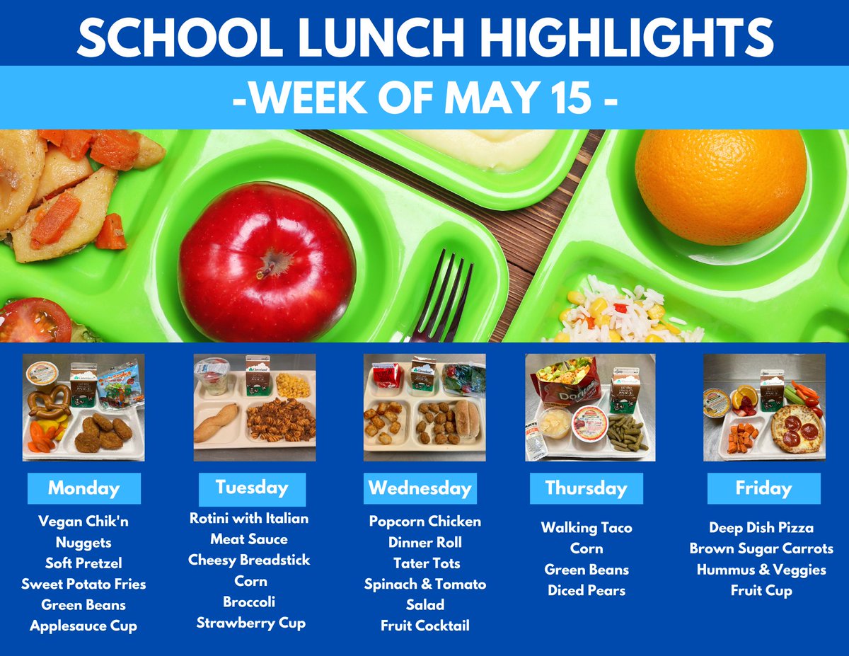 Take a peek ahead for this week's lunch menus! Looking forward to serving you! 🍎🥕🥦
