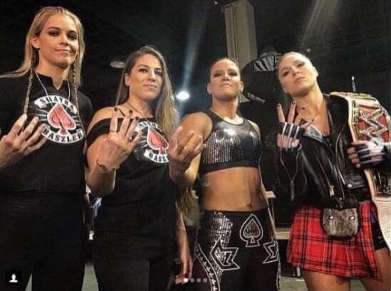 8navyblue's tweet photo. Good morning to @jessamynduke, @RondaRousey, @MarinaShafir, @QoSBaszler and the Rowdy Ones.☀️
We ♥️ Four Horsewomen!
#TheBaddestWomanOnThePlanet
#TheQueenOfSpades
#TheProblema
#OkayGamer
Reminder you all are AWESOME FOUR HORSEWOMEN!✨🥋♠️🎻🎮✨😎 https://t.co/sk882SObsz
