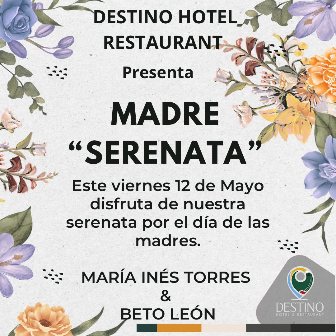 DestinoHr's tweet photo. Les esperamos para celebrar con buena música, rica comida y todo nuestro amor el día de las MADRES!! https://t.co/O1sPEcZQeX