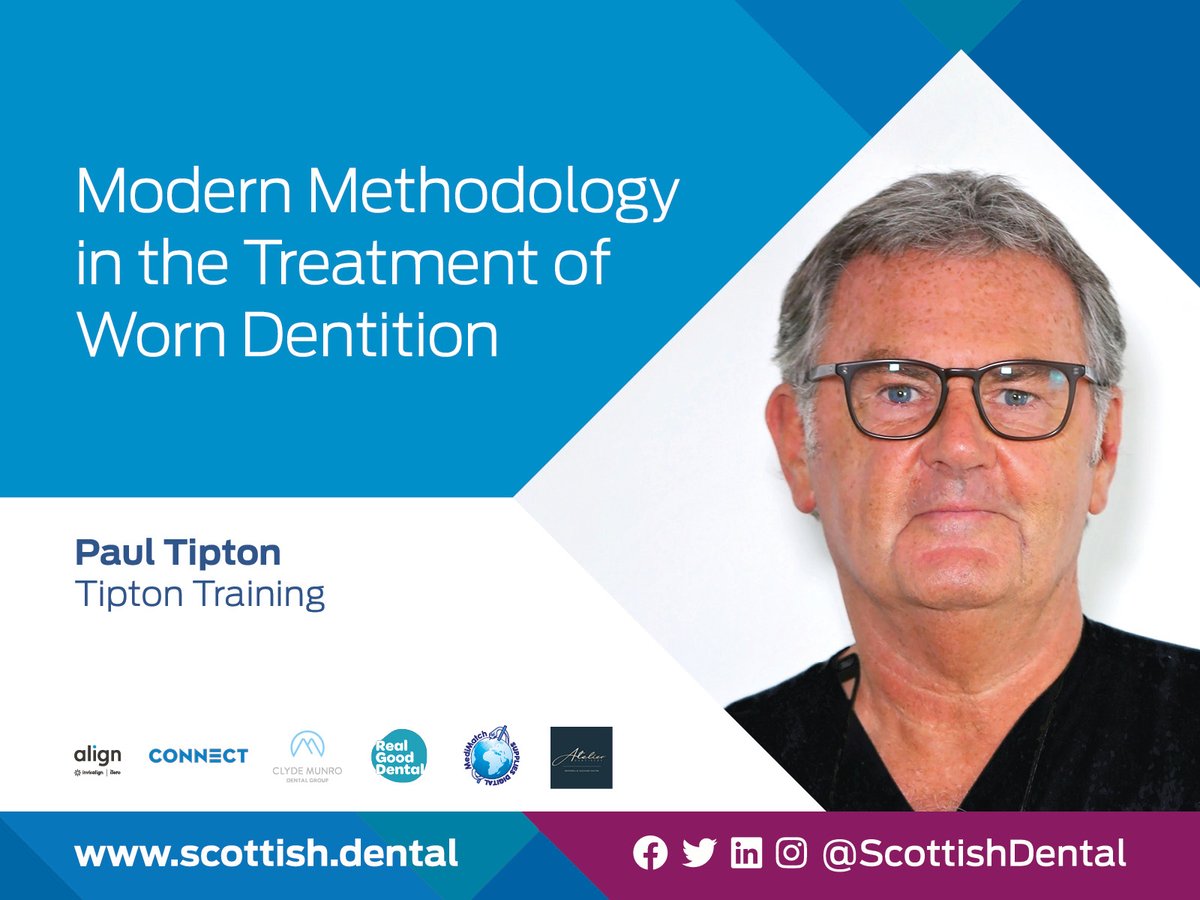 ScottishDental's tweet photo. Join Paul Tipton at this year's Scottish Dental Show as he discusses modern methodology in the treatment of worn dentition. 

🦷 Book this session now: https://t.co/Ml90jrpjmv

#CPD #Dental #Dentistry #SDShow23 https://t.co/rxdgNgDCch