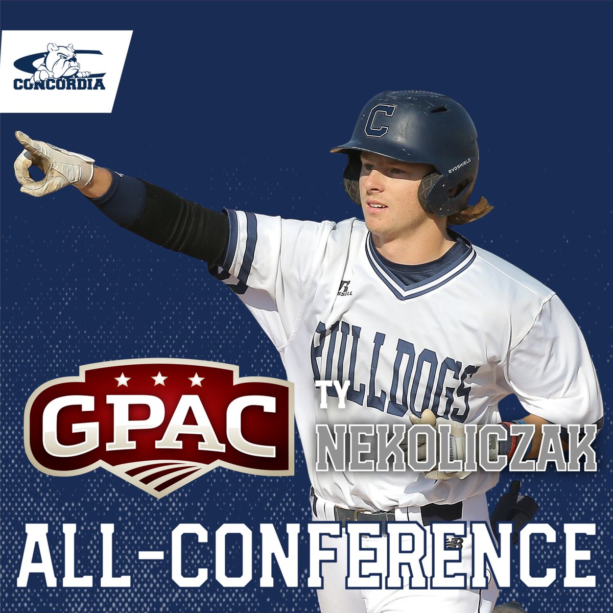 🏅 2023 GPAC All-Conference 🏅
⭐ First Team ⭐

⚾ <a href="/ty_neko1/">Ty Nekoliczak</a> | Greeley, Nebraska

📈 2023: .408 BA, .475 OBP, .529 SLG, 47 R, 9 2B, 4 HR, 43 RBIs, 9 SB, 54 G.

📝 2x All-GPAC; has batted .365 (122 hits) with a .463 OBP in 111 career games.