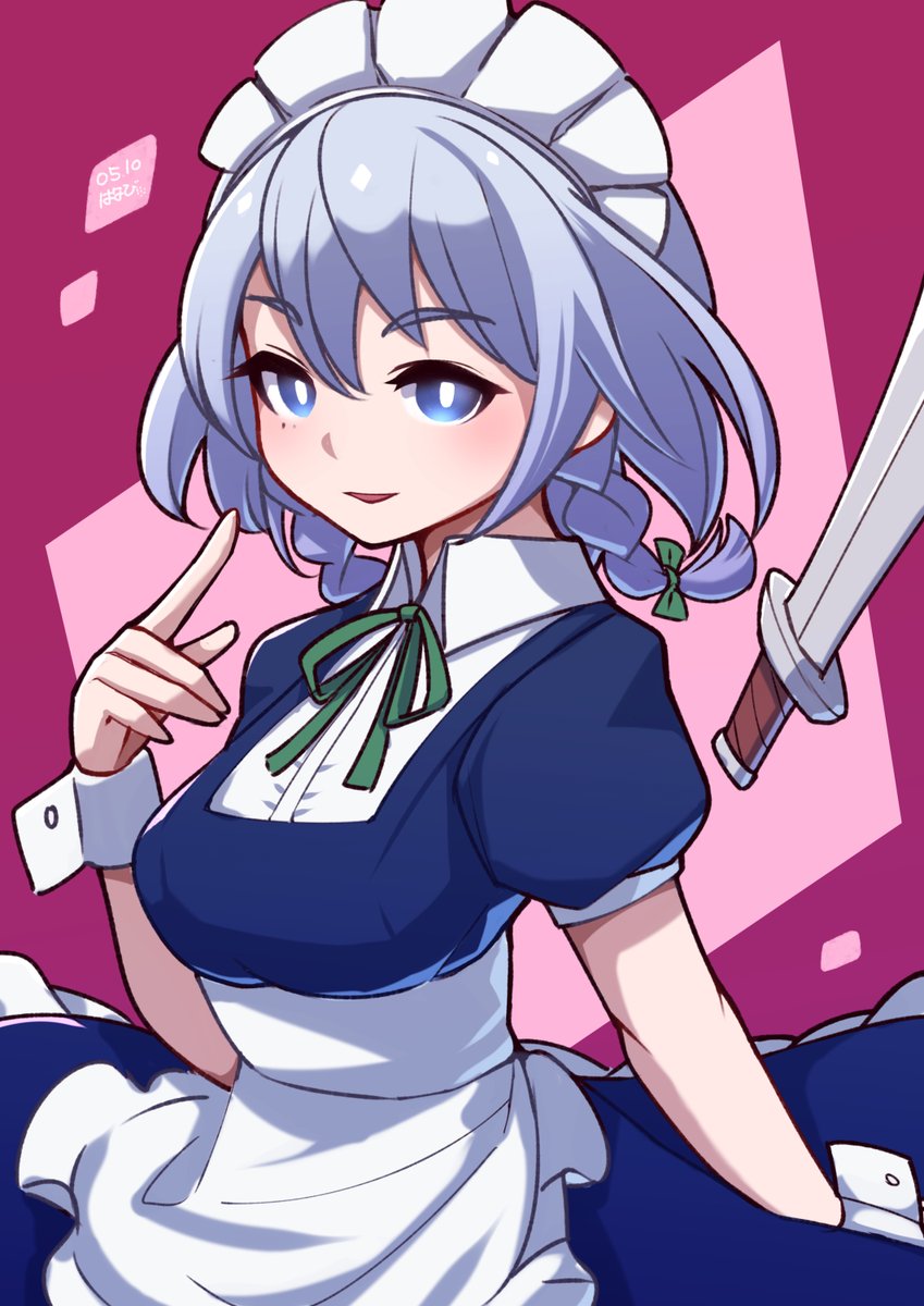 十六夜咲夜 「メイドの日」|日渡はなび (Commissions Please wait!✨)のイラスト