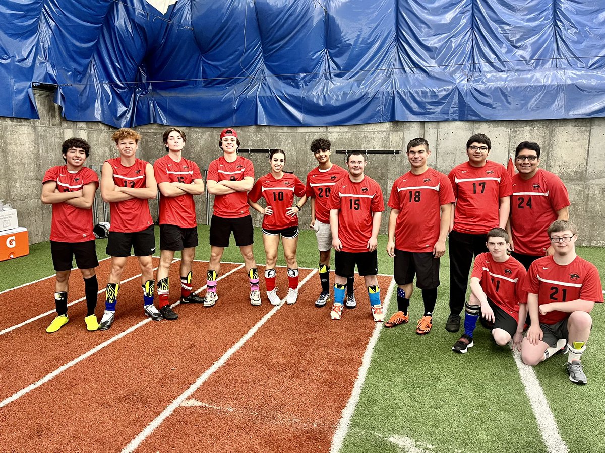 ShakoUPE's tweet photo. SQUAD! 

The Unified/@GLOmiesSHS team is ready to rock at the soccer state tournament! GO SABERS! ⚽️🏆 @ShakopeeSchools @SabersAD https://t.co/wDI2FSE06X