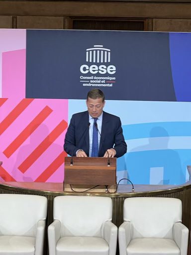 Audition <a href="/lecese/">CESE</a> «Le travail dans tous ses états», <a href="/reponcapeb/">Jean-Christophe Repon</a>, président #CAPEB et vice-président de l’<a href="/U2P_france/">U2P</a>, rappelle que l’<a href="/U2P_france/">U2P</a> fera des propositions pour l’agenda social dans la volonté de préserver, sauvegarder et pérenniser la #TPE et l’entreprise de proximité