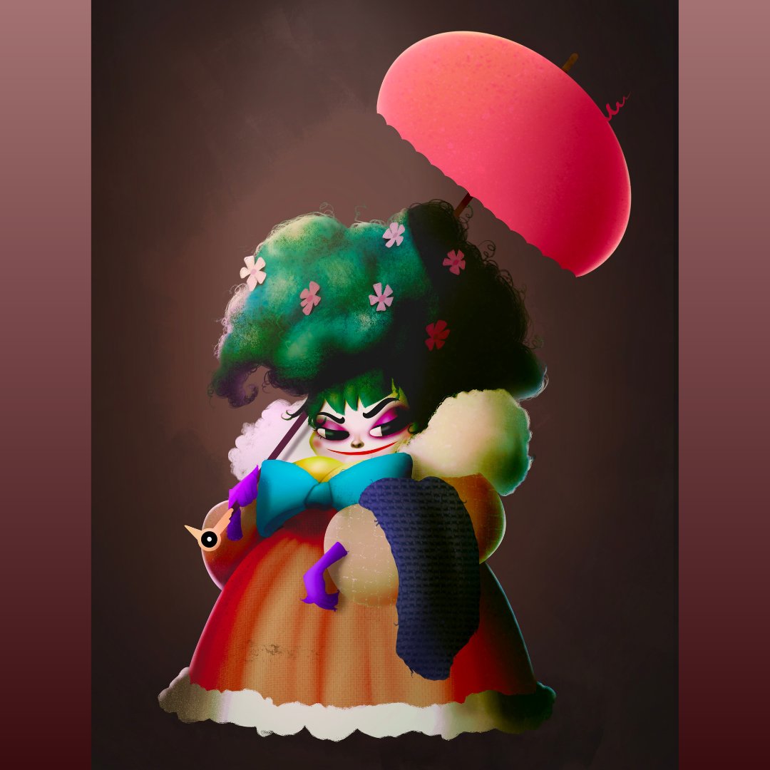 tipsy_badger's tweet photo. She comes from money so old it had already been spent by the time she saw a copper of it. Fanny Mudwuddle remembers the good times and parties, wearing her finest as she walks through the park.  She twirls her umbrella above her smelly old wig... https://t.co/5h57xWL6zw