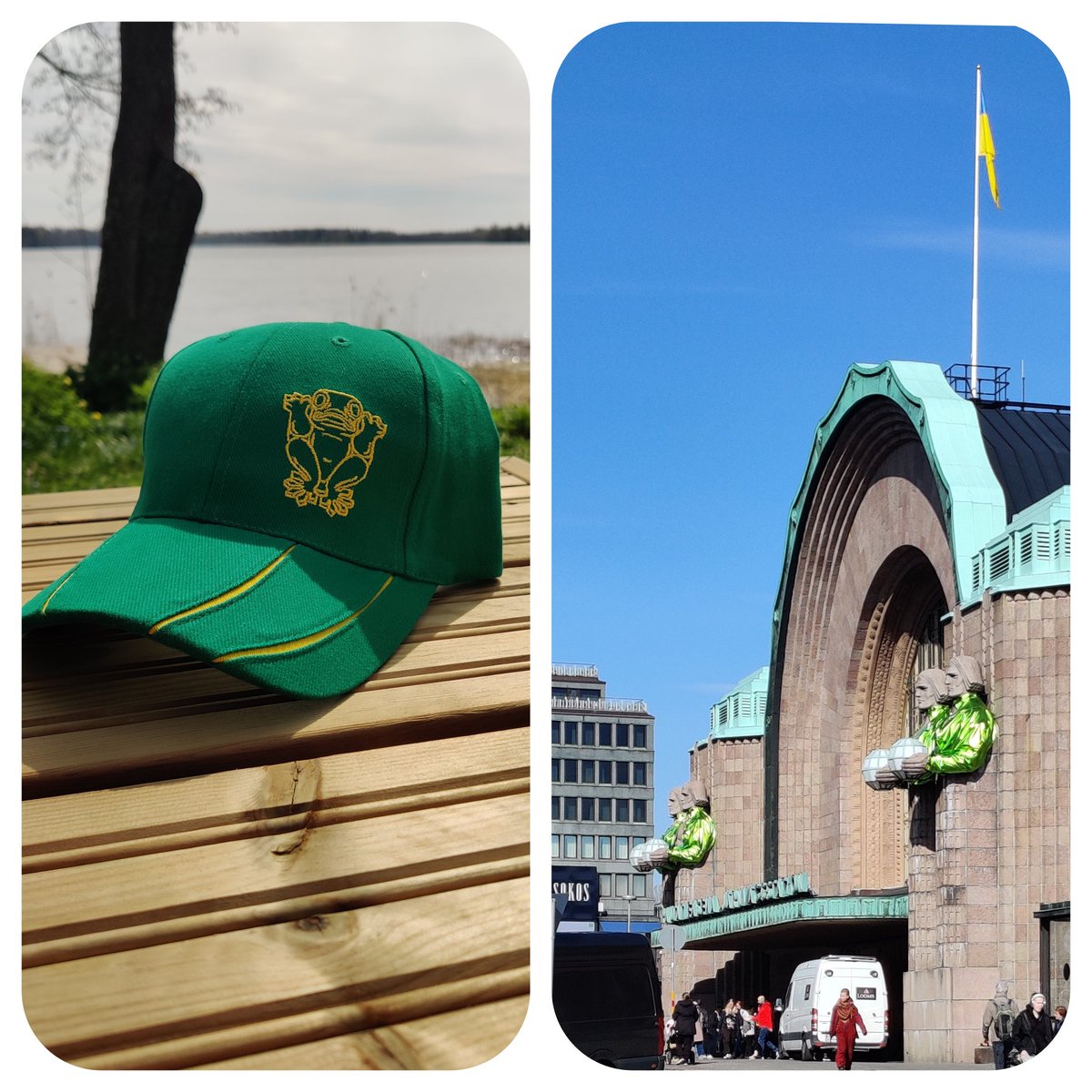 MallaAhonen's tweet photo. Agronomiliiton väri on vihreä, ja tämä lippisarkiston helmi 18 vuoden takaa on kai nyt - siis jälleen - in? Kyllä kelpaa kääräistä päähän #chachachaa https://t.co/D9hNmcLFtK