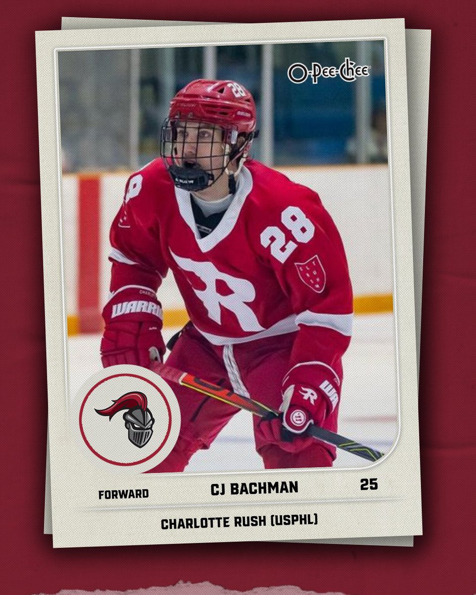Next up we welcome Forward CJ Bachman to the class of 2027!

⚔️ 22/23 Assistant captain <a href="/RushHockeyClub/">Charlotte Rush</a> 
⚔️ 20/21 <a href="/USPHL/">USPHL</a> National Champion 
⚔️ 19/20 @jrfmidgethockey 
📍Frisco, TX