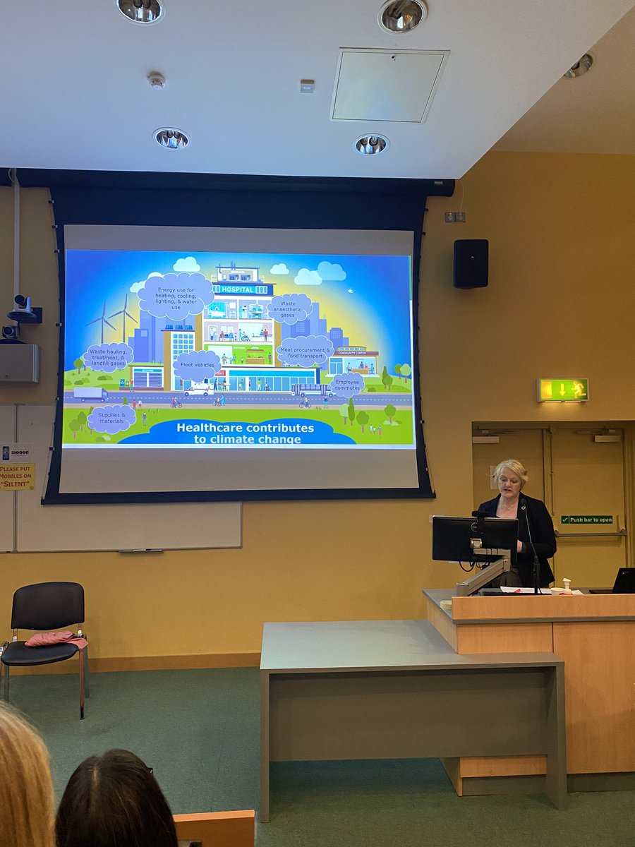 Wellbeing of humanity and wellbeing of our planet inextricably linked. Two fantastic presenters today Denise Cahill (Cork Healthy Cities) on Greening in Cork City and Dr Angela Flynn (UCC) on Embedding Sustainability into Nurse Education. Let’s all keep working together on this!