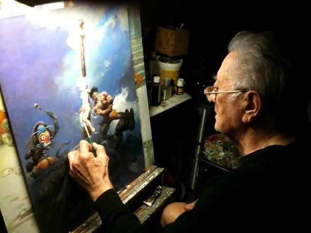 OccultDetective's tweet photo. Remembering the legendary Frank Frazetta on the thirteenth anniversary of his passing. 

What's your favorite Frazetta masterpiece? https://t.co/LPn5mF04To