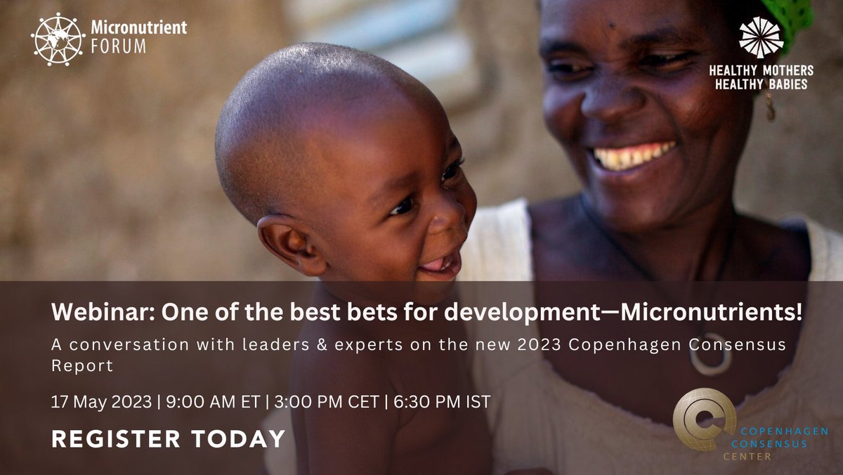 HealthyMothersHealthyBabies (@hmhbconsortium) on Twitter photo Thank you to <a href="/SightandLife/">Sight and Life</a> and partners,
<a href="/CIFFchild/">The Children's Investment Fund Foundation</a> <a href="/EleanorCrookFdn/">Eleanor Crook Foundation</a> <a href="/K_Humanitarian/">kirk humanitarian</a>
for a wonderful session at #IMNHC2023
Continue the conversation on #MMS, at our upcoming webinar: "One of the best bets for development—Micronutrients!" Register: bit.ly/3HAaGko Thank you to <a href="/SightandLife/">Sight and Life</a> and partners,
<a href="/CIFFchild/">The Children's Investment Fund Foundation</a> <a href="/EleanorCrookFdn/">Eleanor Crook Foundation</a> <a href="/K_Humanitarian/">kirk humanitarian</a>
for a wonderful session at #IMNHC2023
Continue the conversation on #MMS, at our upcoming webinar: "One of the best bets for development—Micronutrients!" Register: bit.ly/3HAaGko