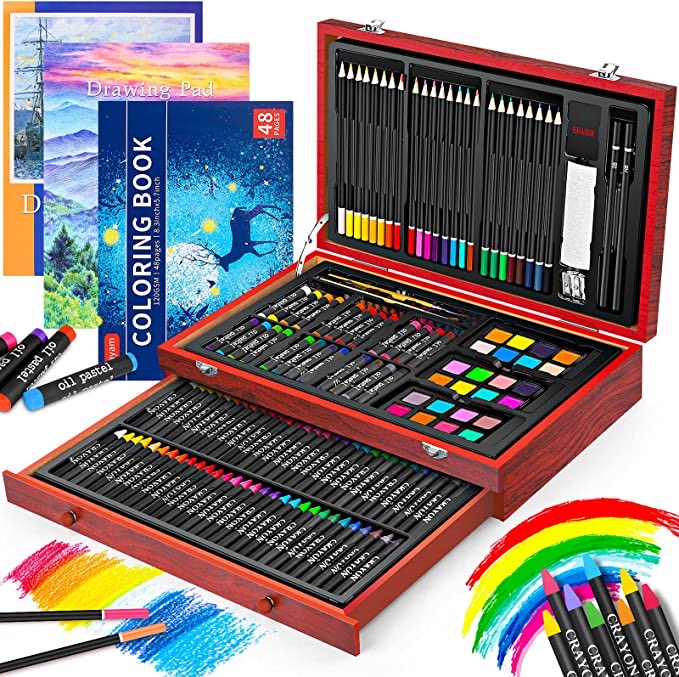 RT <a href="/travels007/">Lenny</a>: #Art #Supplies, iBayam 150-Pack #Deluxe #Wooden Art Set #Crafts #Drawing #Painting Kit with 1 Coloring Book, 2 Sketch Pads, Creative #Gift Box for #Adults #Artist #Beginners #Kids #Girls #Boys

amzn.to/3NUBDTV