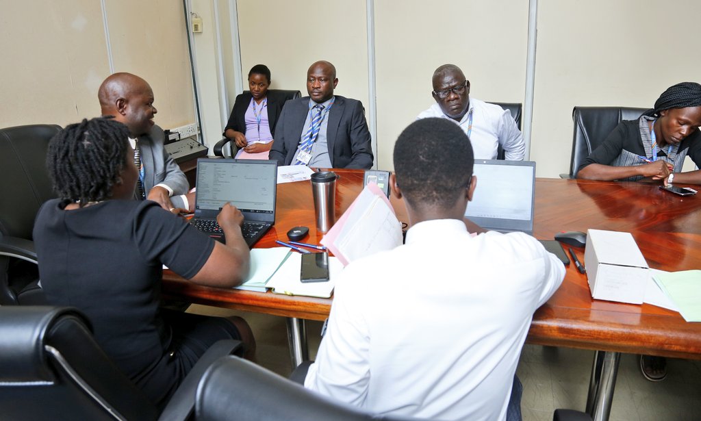 mofpedU's tweet photo. Office of the Auditor General today started physical verification of staff at @mofpedU.
This is happening across the country & we hope this work will sanitise the @GovUganda payroll & reduce the rampant salary shortfalls especially in LGs. Salaries have first call on the budget. https://t.co/tMTQdC0V3b