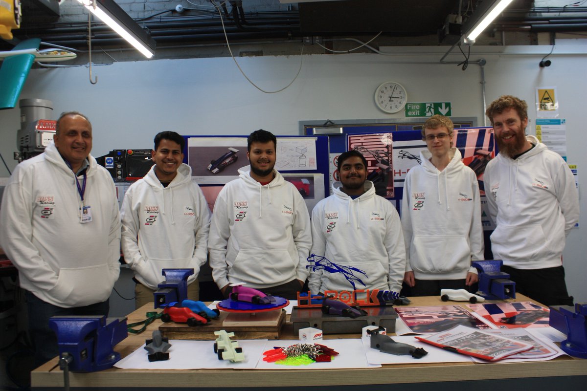 hcucdigital's tweet photo. RT uxbridgecollege: Six of our engineering students recently entered the prestigious F1 in Schools competition with a car they designed, manufactured and tested all in the College’s workshops!

The student F1 Team, H-Rock, came 1st in their race gaining … https://t.co/01iF6Fz6qA