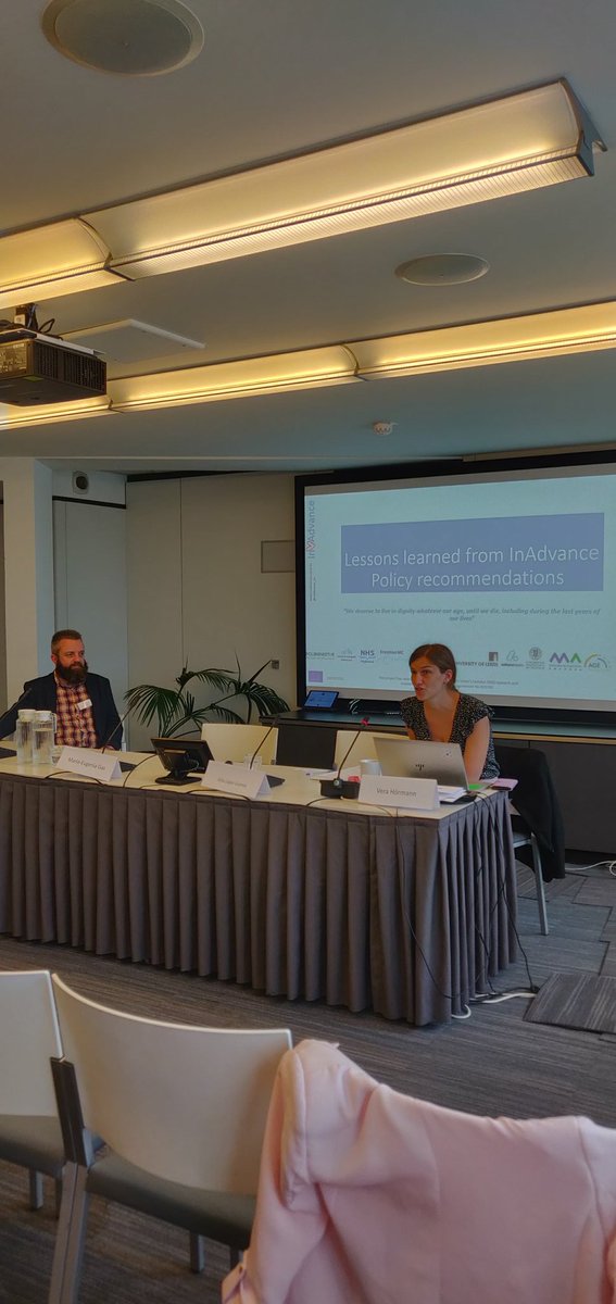 InAdvance_eu's tweet photo. And we finish our day with the lessons learned: policy recommendations by Vera Hormann from @AGE_PlatformEU and clinical guidelines by Dr. Gordon Linklater @NHSHighland. We thank everyone that was with us through the #InAdvanceFinalConference in Brussels 😃 https://t.co/dYcKBpyCwX
