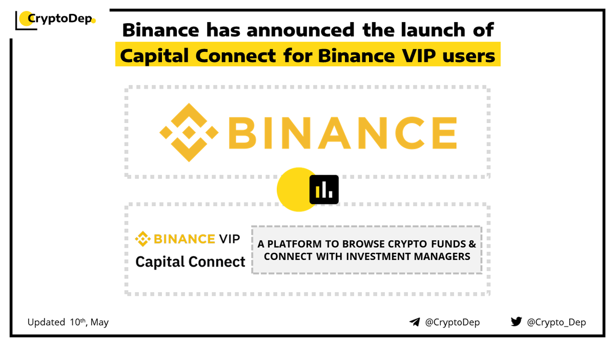 Crypto_Dep's tweet photo. ⚡️ @Binance has announced the launch of #CapitalConnect for Binance VIP users
#Binance VIP & Institutional launches Capital Connect, a new platform that is available to Binance VIP users only and allows them to browse different #Crypto investment funds and connect with crypto investment managers.
👉https://t.co/ovIBrPXWmC