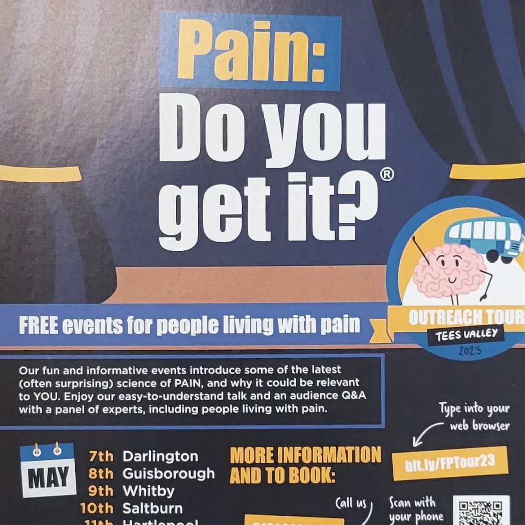 DeepakRavindra5's tweet photo. 4/n #understandingpain is key. That's why @FlippinPain campaign of cycling around Tees valley is so important. We raise awareness of 
1. How common it is
2. That meds and interventions are not the answer for everyone
3. Everything matters where pain is concerned https://t.co/GwyL5dn9u7