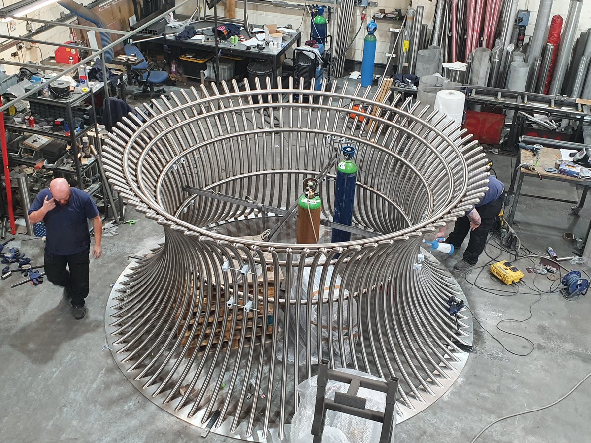 WORKSHOP WEDNESDAY: Throwback to this massive vent structure. Saved in my file of big fancy metal things we have made. #ASF #stainlesssteel #vent #structure #bespoke