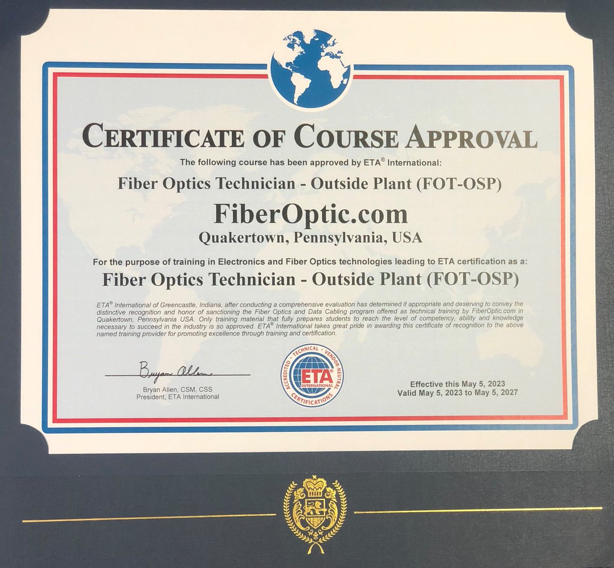 TheFiberSchool's tweet photo. Certification confirms that you have the knowledge and skill to be successful.  

The Fiber School is pleased to announce the renewal of the following courses through @ETAIntl  

To learn more visit https://t.co/uySwhCxqWJ
#telecom #fiberoptics #training #trainingCourses https://t.co/xX6JOQPcGy