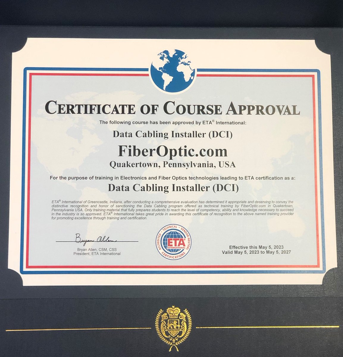 TheFiberSchool's tweet photo. Certification confirms that you have the knowledge and skill to be successful.  

The Fiber School is pleased to announce the renewal of the following courses through @ETAIntl  

To learn more visit https://t.co/uySwhCxqWJ
#telecom #fiberoptics #training #trainingCourses https://t.co/xX6JOQPcGy