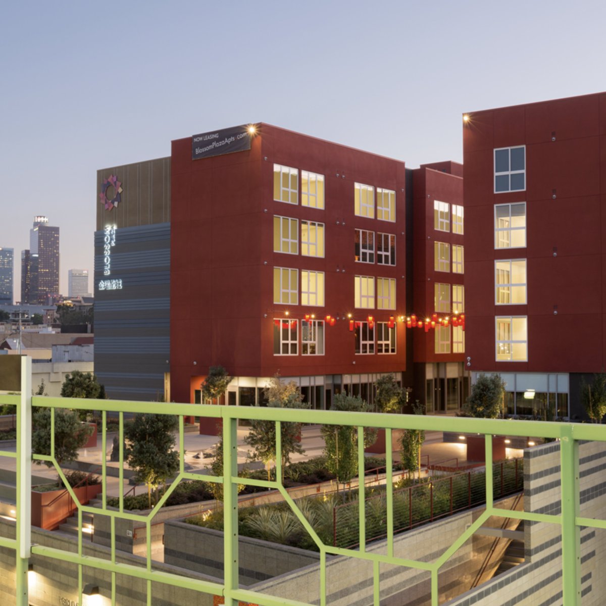 themaxcollab's tweet image. Blossom Plaza (2016)—In the Chinatown district of downtown Los Angeles, this development—with its lantern-lit streetscapes and intricately-patterned avenues—knits together a rich pedestrian experience, public artworks, contemporary architecture and a dynamic landscape.