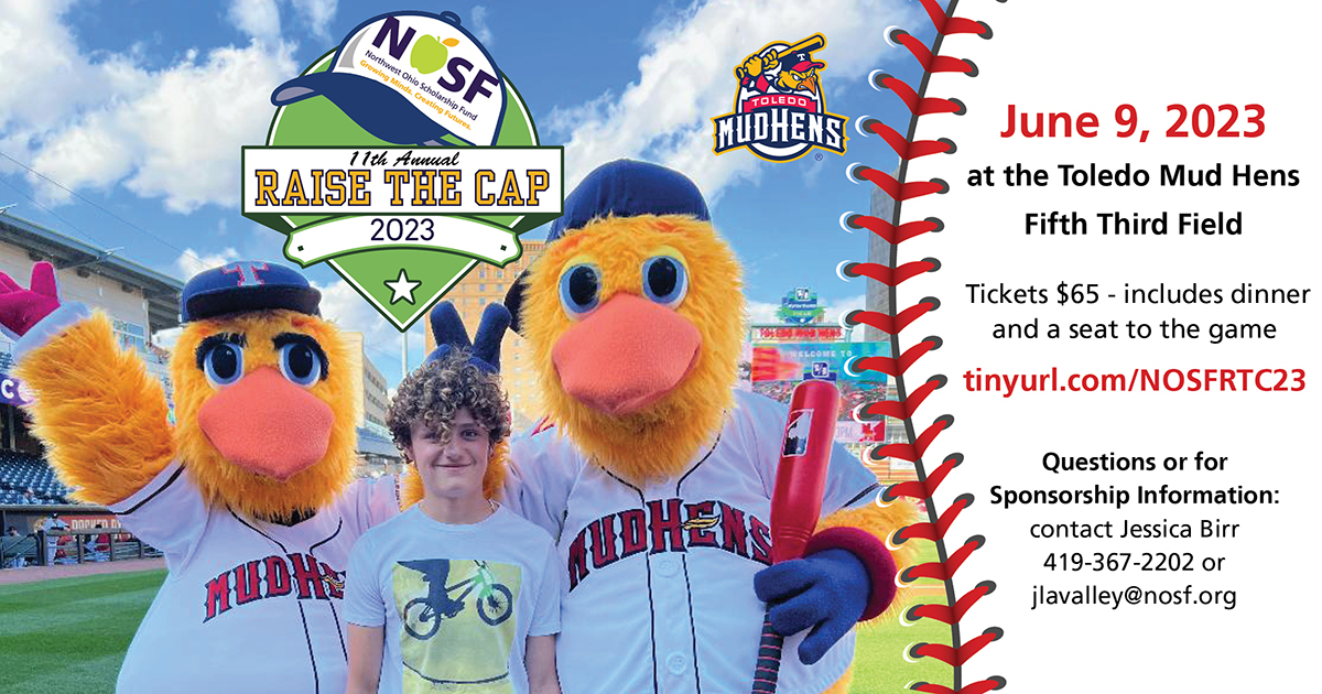 The deadline to purchase sponsorships and individual tickets is 1-week away. Consider joining us for for this event outdoors for dinner and the Toledo Mud Hens game.
To join us visit:  http://  http://  http:// tinyurl.com/NOSFRTC23
