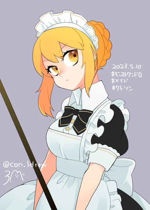 #モンスト深夜のお絵かき60分一本勝負    メイド から ワトソン