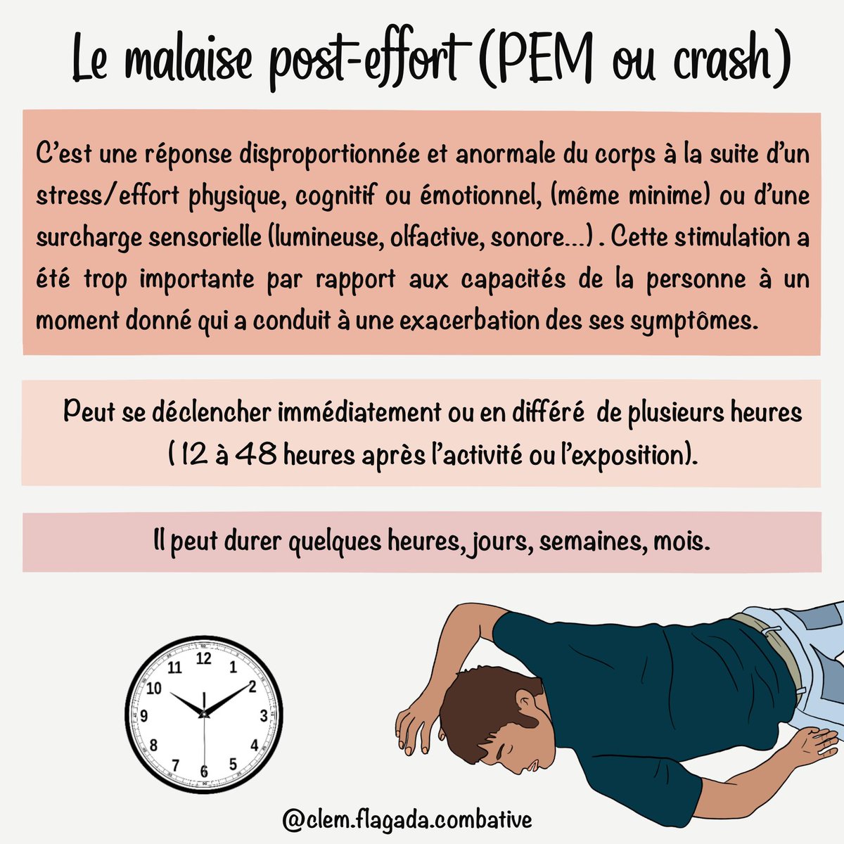 Clemence_EM's tweet photo. Aujourd’hui, je participe à la campagne de World ME Alliance qui est axée sur le symptôme majeur de l’#EncéphaloméliteMyalgique: le #MalaisePostEffort (MPE). Je vous partage l’un de mes dessins, amélioré pour l’occasion. 
#pwME  #MillionsMissing  #PrioritéPacing #WolrdMEDay https://t.co/joECL7Yd4e