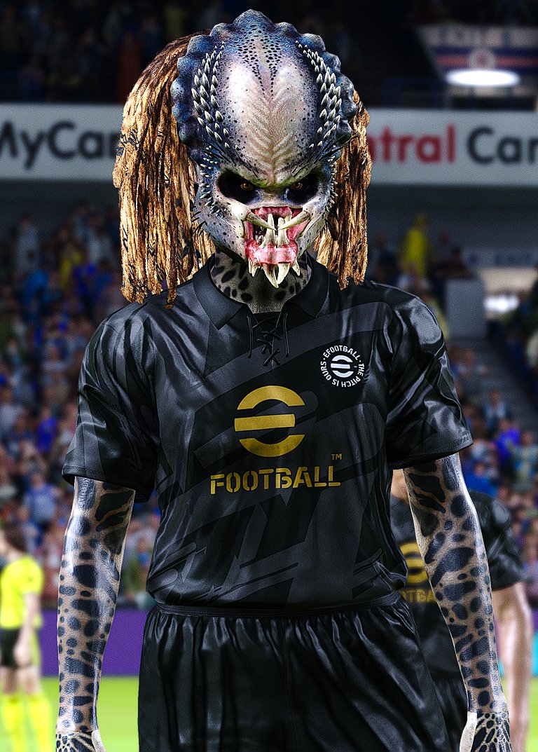 chinoboyka's tweet photo. PREDATOR FACE...👽#PES2021 #EFOOTBALL #BENDER #3DMODELS #PREDATOR https://t.co/qtLAbO7LUU