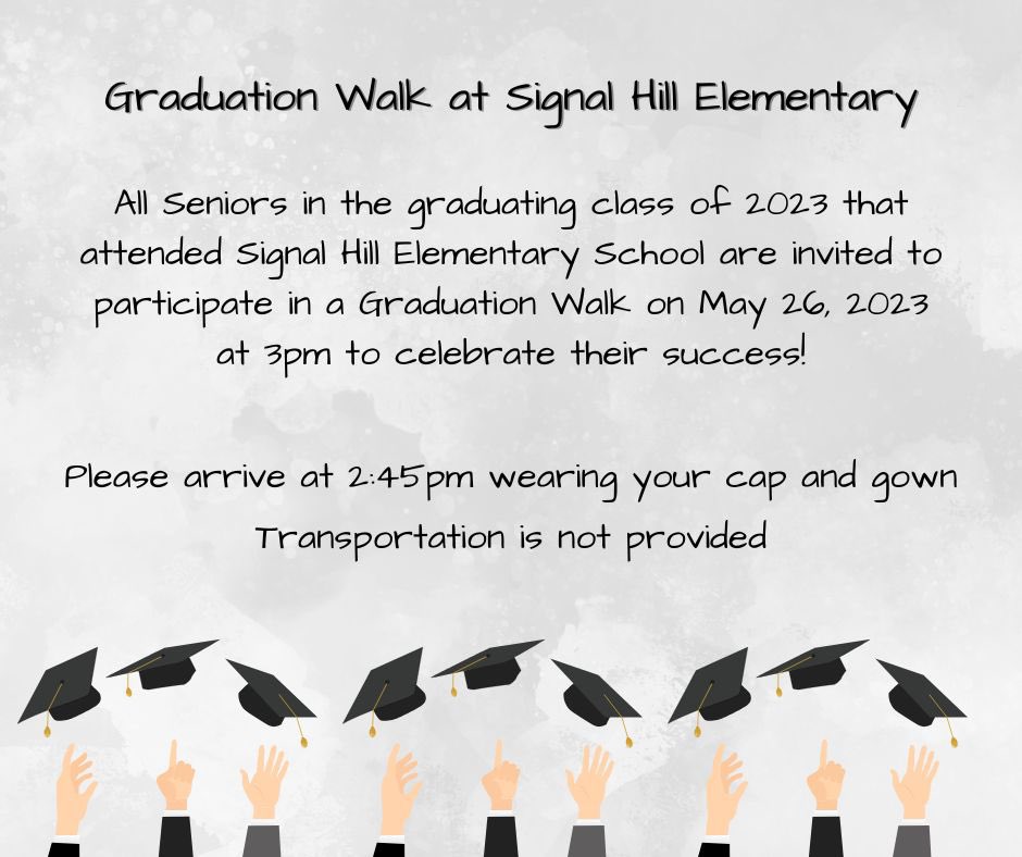 Seniors! See the attached flyers for Graduation Walk information. Go show our future Yellowjackets what it takes to get to graduation 👨‍🎓 📝 🐝