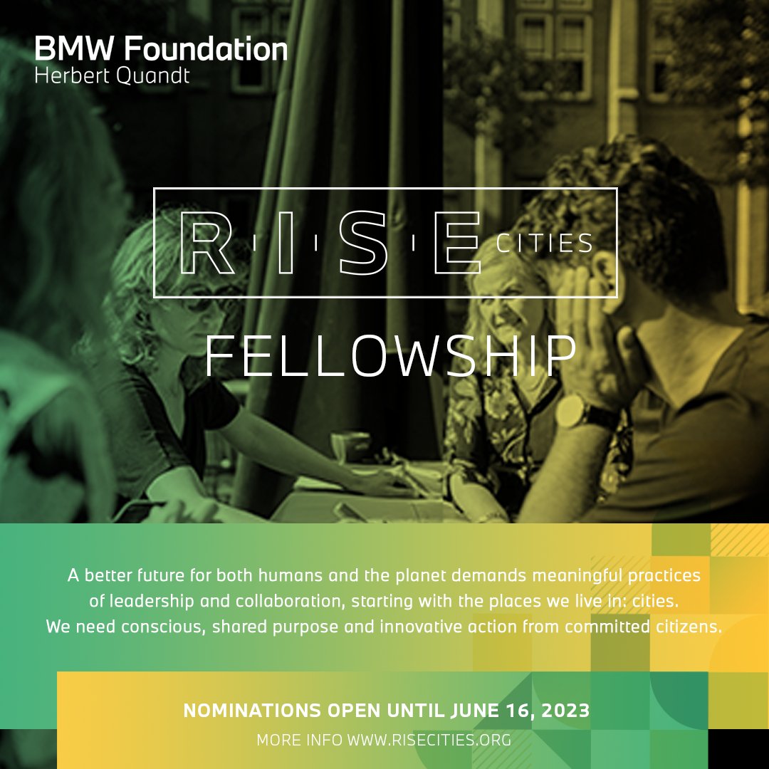 📣 Looking for inspiring urban initiatives in Europe, that demonstrate new ways of public-private leadership to join #RISECities Fellowship 📣 

Nominations open until June 16 - more infos 👉 
risecities.org

#ResponsibleLeadership #SDG11