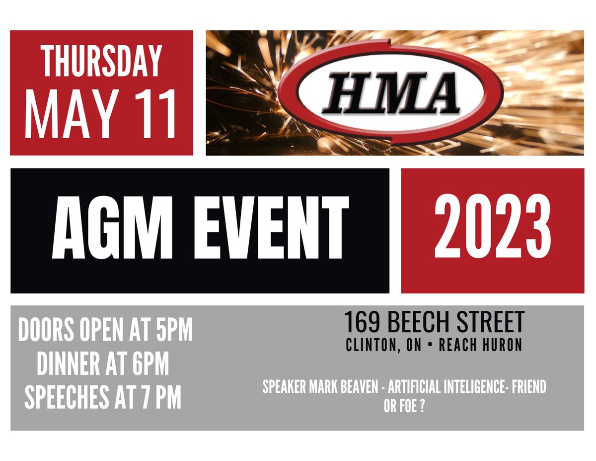 Tomorrow is the Day !!!  HMA Annual General Meeting - Book your tickets today.huronmanufacturing.ca/agm/