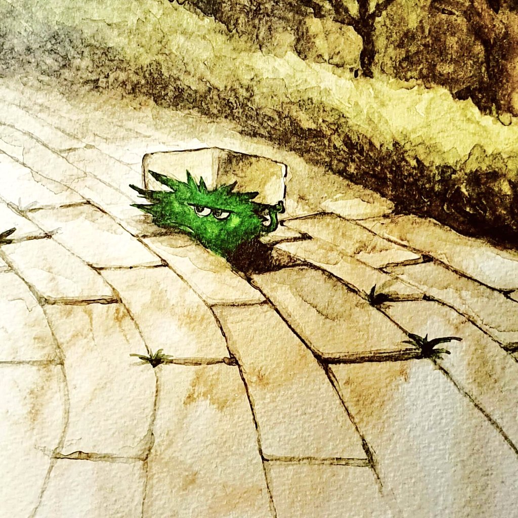 「Drop something green from your gallery 」|작가 두도のイラスト