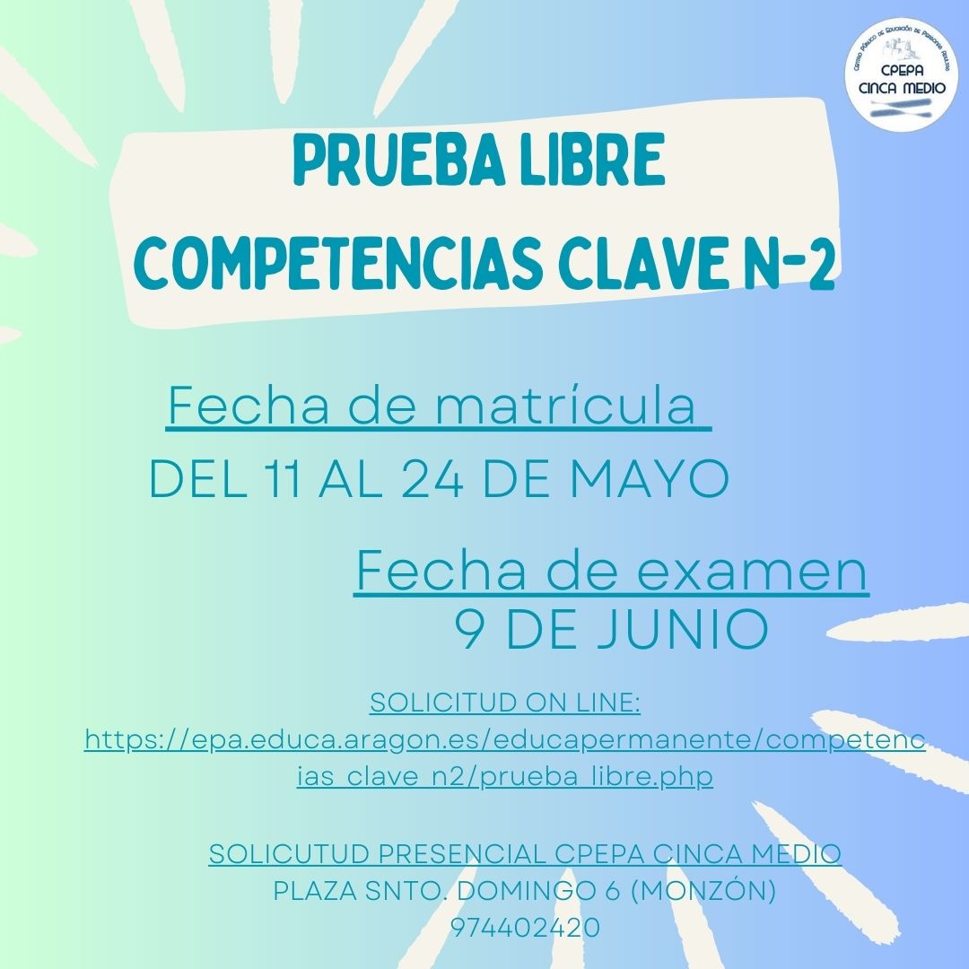 Prueba libre N-2 para acceder a Certificación de Profesionalidad de nivel 2.
#pruebalibreN2 #educacionalolargodelavida #educacionadultosmonzon #epaaragon