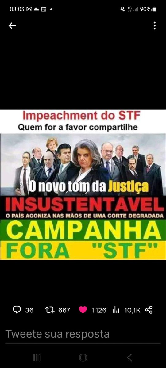 studiocorsp's tweet photo. É preciso o Brasil colocar o STF no seu devido lugar. https://t.co/boP33FE97s