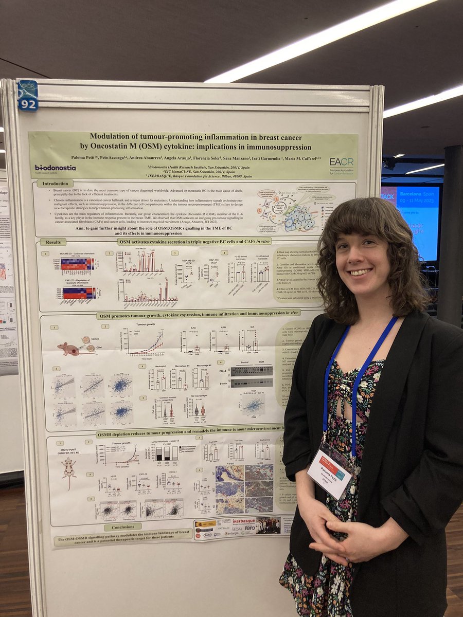 MariaCaffarel's tweet photo. If you are attending #eacrImmunoOncology conference by @EACRnews, Come and visit @ImmunoPetit poster on the immunosuppressive effects of our favourite cytokine OSM in breast cancer https://t.co/tn2LKJIiXN