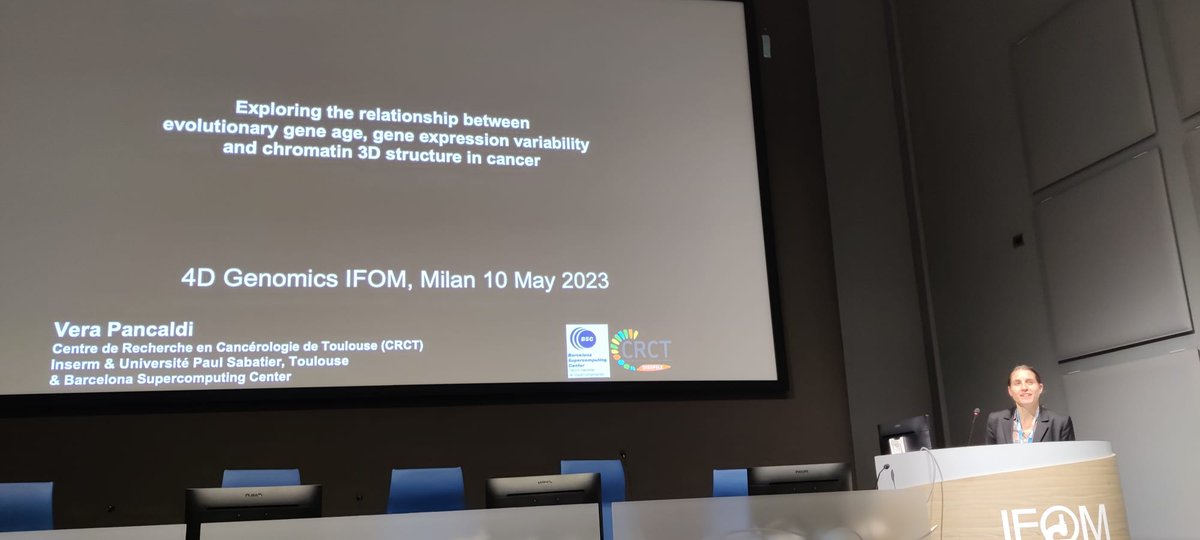 When after months of adding connection on your Twitter  account you just discover that your chromatin has a much bigger network..
 @verapancaldi's talk about  the relation between evolutionary gene age, gene expression variability and chromatin 3D structure in cancer

#4DGenomics