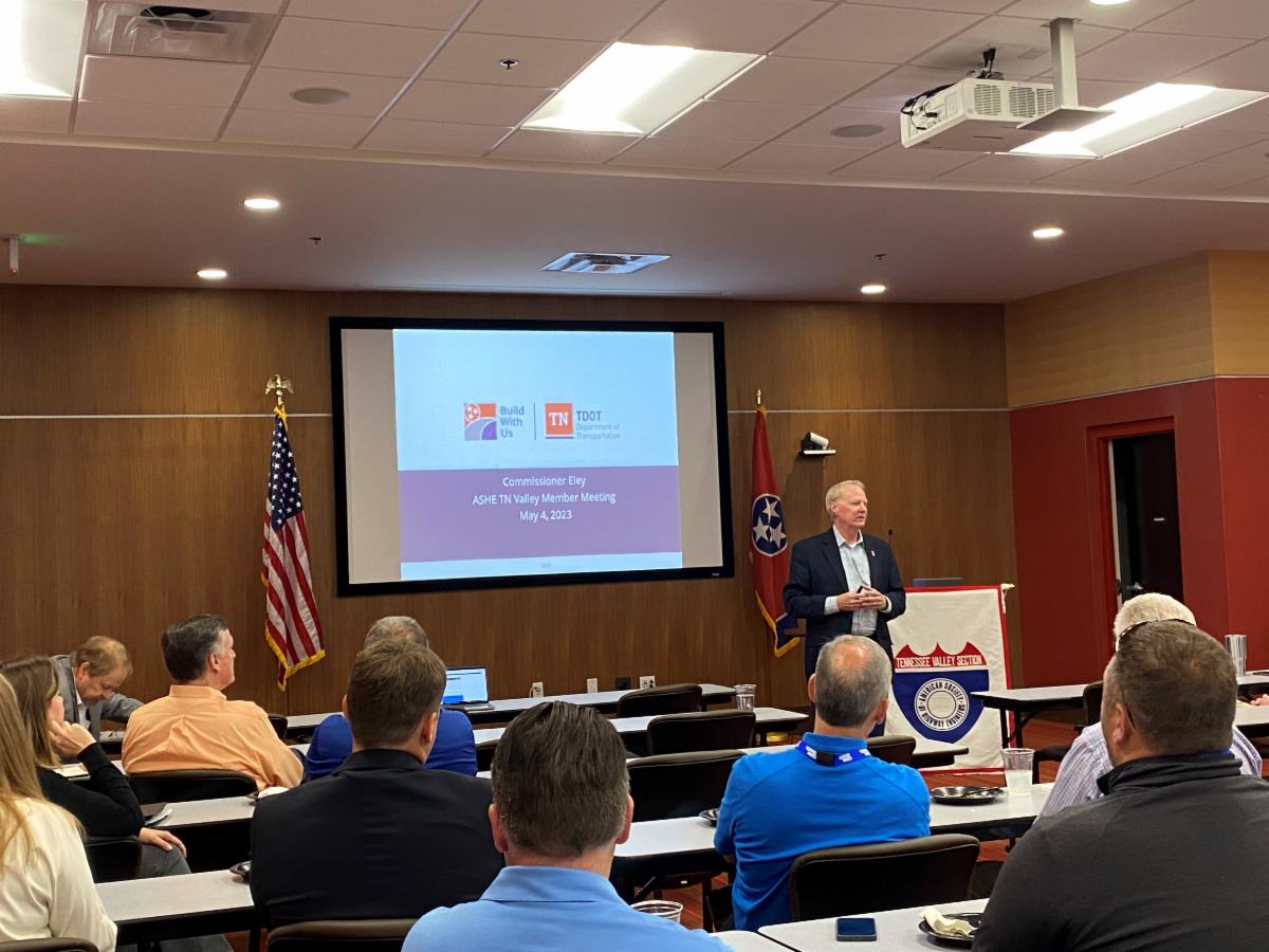 ASHE_TNValley's tweet photo. ASHE TN Valley had another successful meeting last week! Congratulations to our new 2023-2024 Officers and Board of Directors! Also, a special thank you to TDOT Commissioner &amp; Deputy Governor Butch Eley for your presentation on TDOT updates.

We look forward to an exciting year! https://t.co/x49Gib4bYR