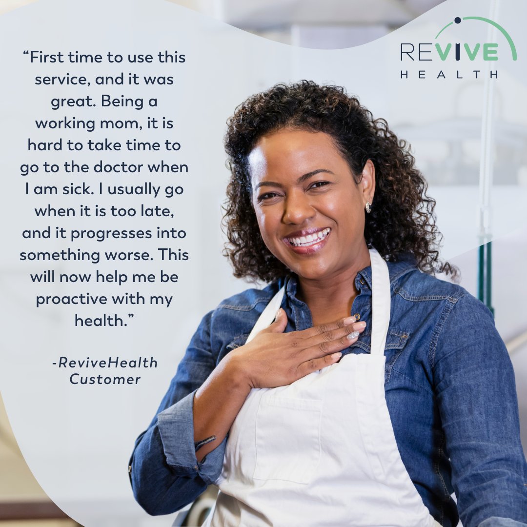 Revive's Why on Wednesdays: Customer Testimonials!
#revivehealth #customertestimonial #virtualcare  #healthcaresolutions #digitalhealth #onlinedoctor  #virtualmedicine #affordablehealthcare #convenienthealthcare #accessiblehealthcare #healthsolutions #virtualbenefits