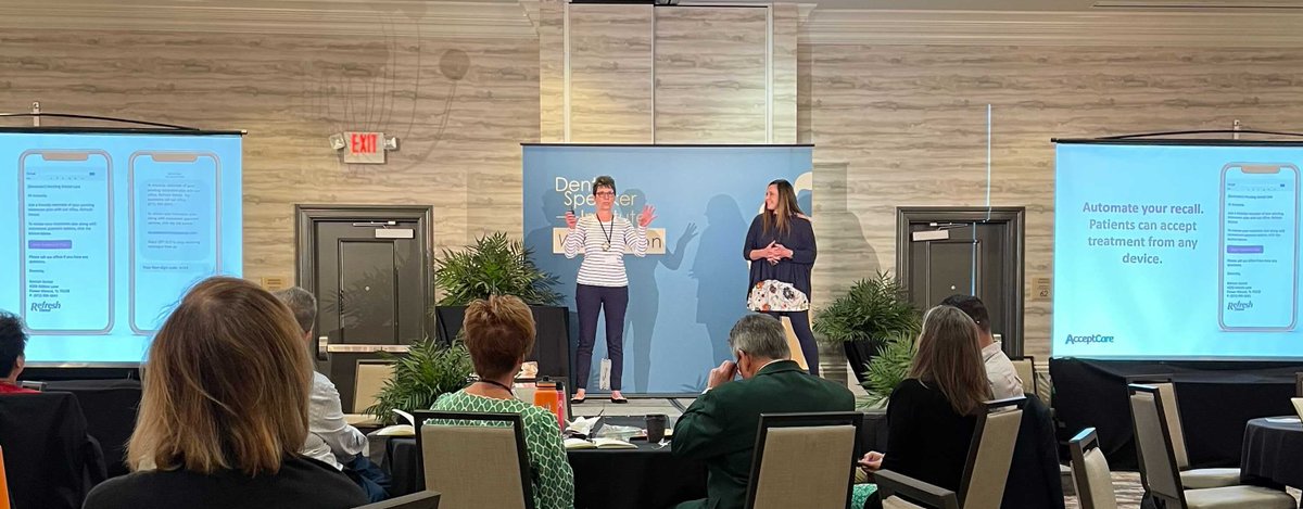 accept_care's tweet photo. Our VP of Partnerships, Marla Merritt, had a great time introducing AcceptCare in partnership with Margy Schaller, Presentation Content Coach &amp; Designer, at the #WEvolution event this past weekend! It was great to see familiar faces &amp; create new connections with so many of you. https://t.co/fsHYln1Ny9