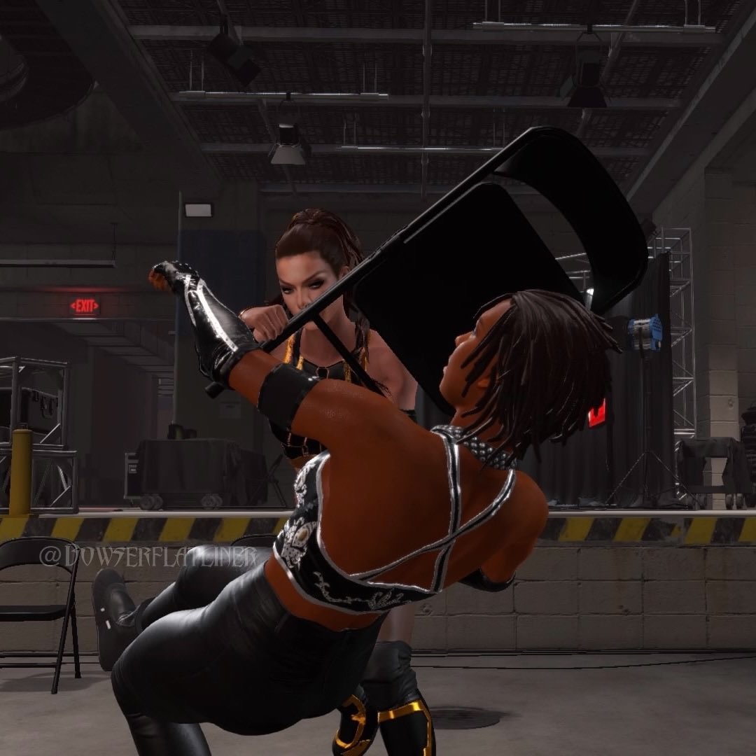 BnrfWrestling's tweet photo. 2) Jesus Christ the sound of the steel chair nearly cracking Judith’s skull to pieces!!!! #BNRFWRESTLING https://t.co/S0cmFsKwb4