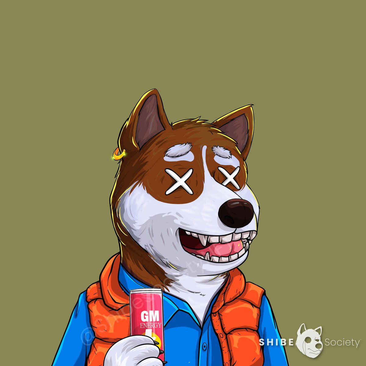 ShibeSocietyNFT's tweet photo. Meet the moralistic &amp; solemn hero who made their fortune inventing the world's first lightning-infused energy drink. Living a life of outrageous luxury, sporting a unique and iconic wardrobe ahead of it's time. #wealthyShibe #ShibeSociety #ShibeSocietyNFT https://t.co/Q0Yl4KBb8v