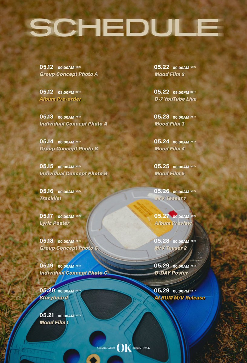 CIX(씨아이엑스) 6th EP Album 'OK' Episode 2 : I’m OK
SCHEDULER

2023.05.29 6PM (KST)

#CIX #씨아이엑스 #BX #승훈 #배진영 #용희 #현석 #OK_Episode2 #ImOK