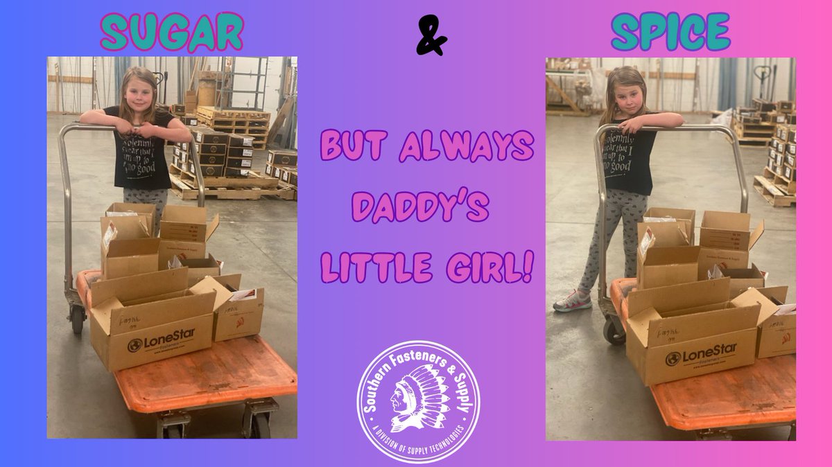 SFandS_LLC's tweet photo. Fastener Family member, Jeff George (in our WV branch) wanted give a shoutout to his daughter, Jaiden. 

She's a sweetheart with a sassy side... and she's got her dad completely wrapped around her finger! 

#southernfasteners #WhoWeAreWednesday #FastenerFamily https://t.co/dHCs39hzJJ