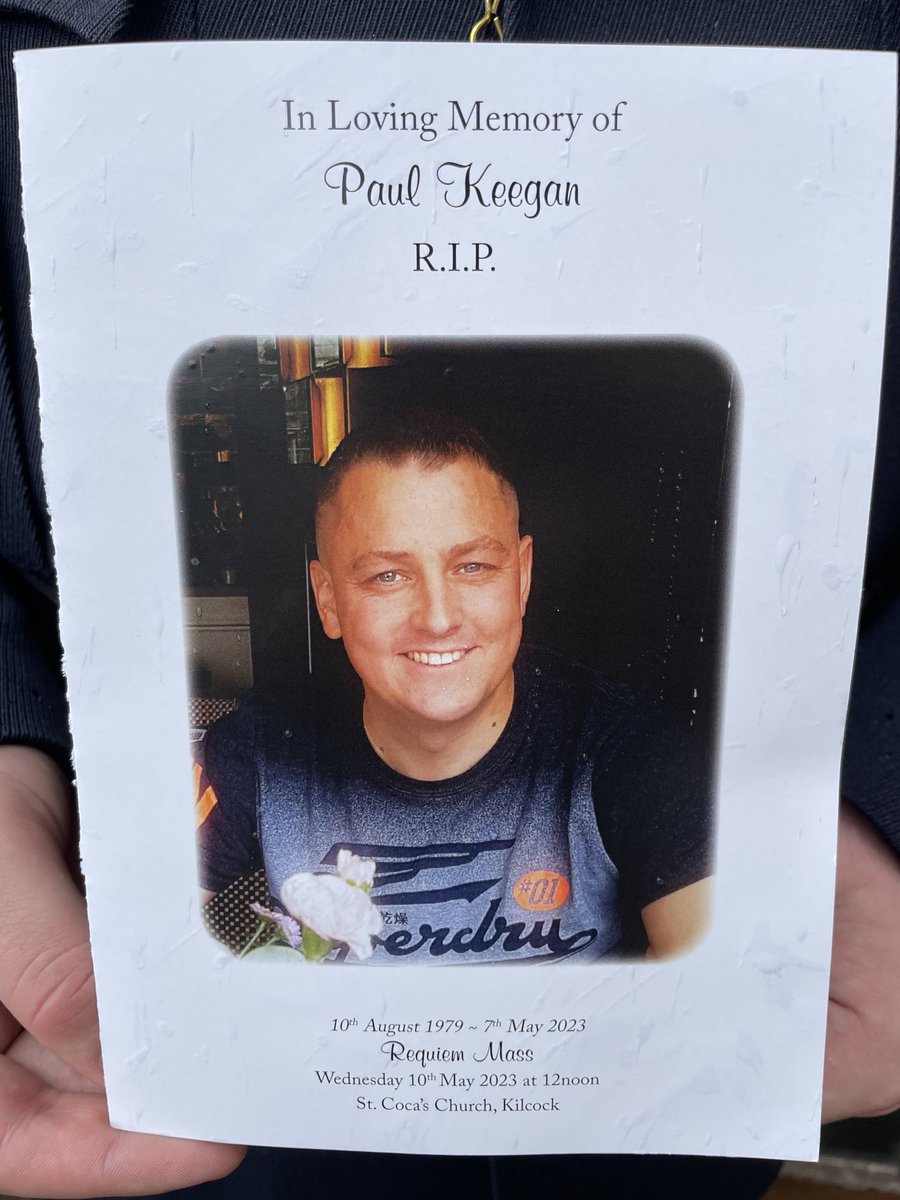 BrendanB27's tweet photo. Today we said Goodbye to @gardainfo Sergeant Paul Keegan. Paul was a Husband, a Father, a Son, a Brother, a Kind &amp; Loyal Colleague &amp; Great Friend to Many &amp; who will be hugely missed. Sincere Condolences &amp; Sympathies to all of Paul’s Family 🙏 Requiescat in Pace Keego👮‍♂️💙 https://t.co/1GKbLXlrN2