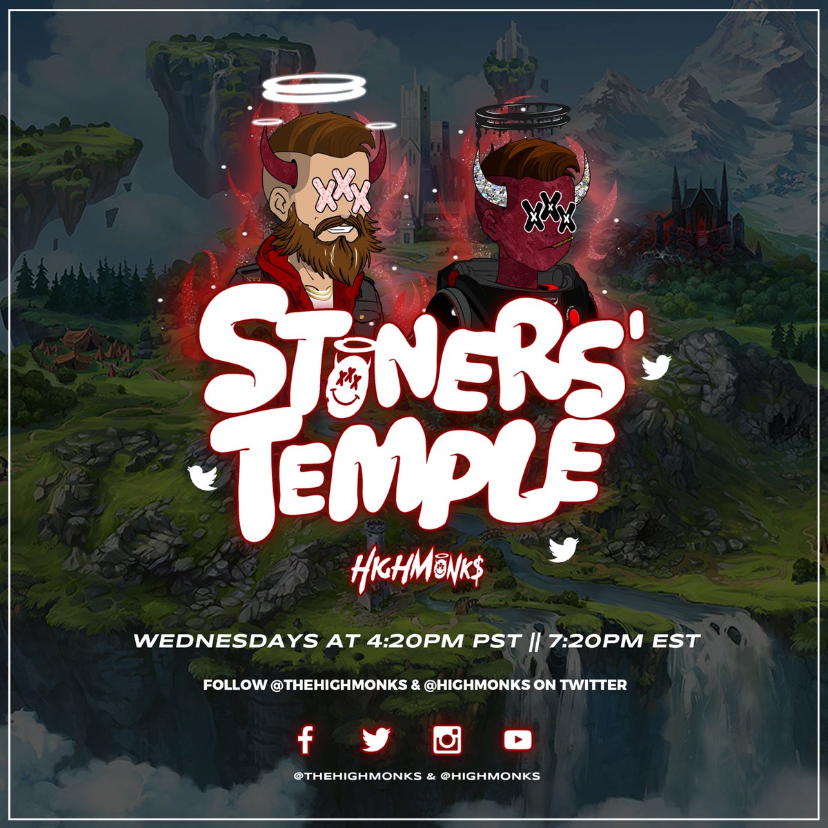 WheelMusky's tweet photo. 🌿 Discuss All Things Canna & Community with The High Monks Every Wednesday @ 4:20PM PST
Join us for our weekly Twitter Space https://t.co/iXLWuXPjLG 👀 See you there!
#thehighmonks #nfts #leohighdas #counterculture #community #highbox https://t.co/EbphPkrfjr