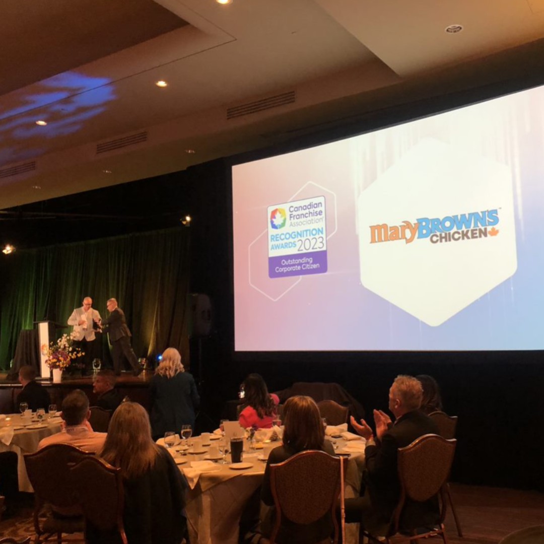 Congratulations to our 2023 Outstanding Corporate Citizen Award winner, <a href="/MaryBrowns/">Mary Brown's</a>!

Learn more about the awards here: bit.ly/3owBriY

#CFAGrowingTogether #RecognitionAwards #Franchising #CFAConvention23