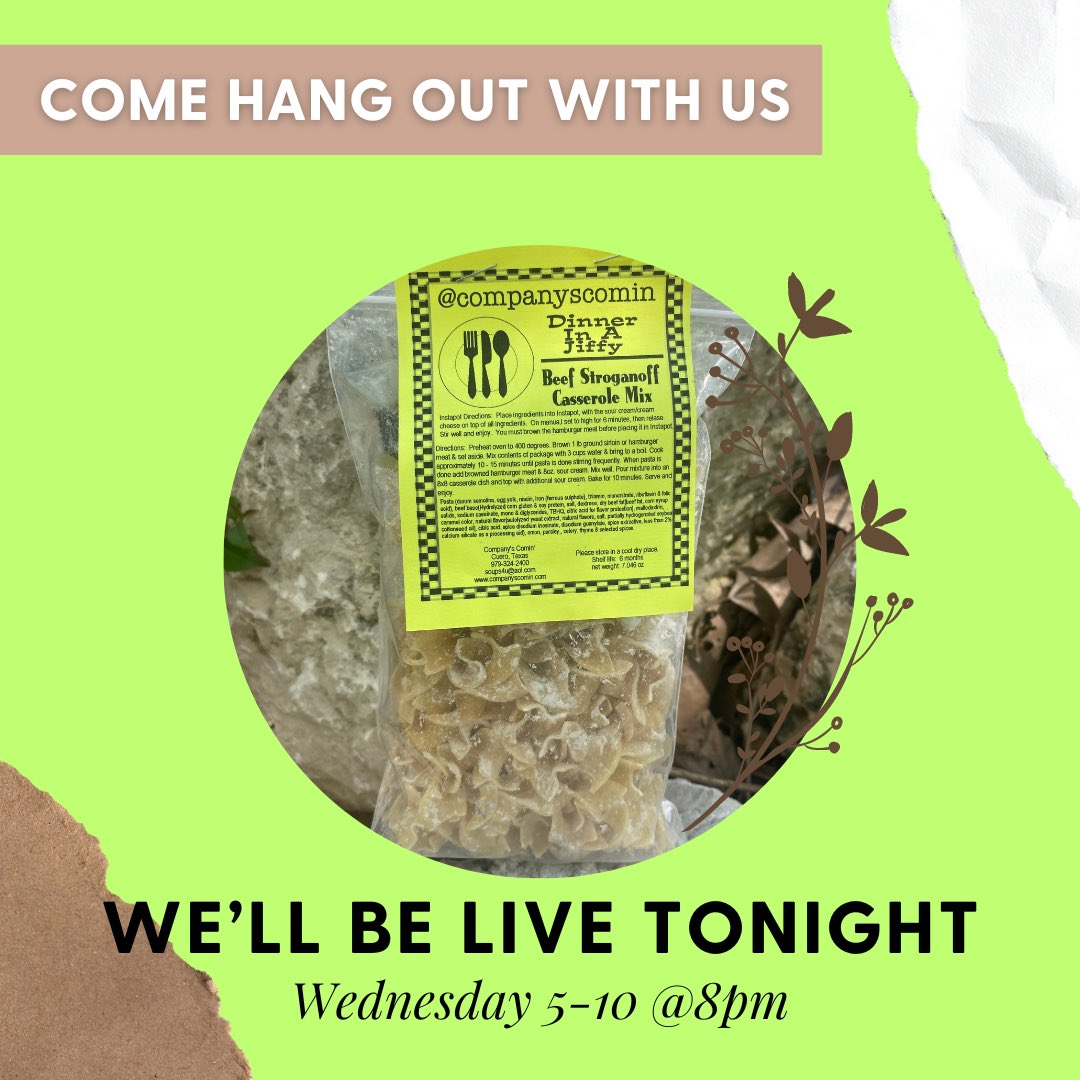 companyscomin's tweet photo. Join us tonight at 8pm! https://t.co/5A74l5SfCj